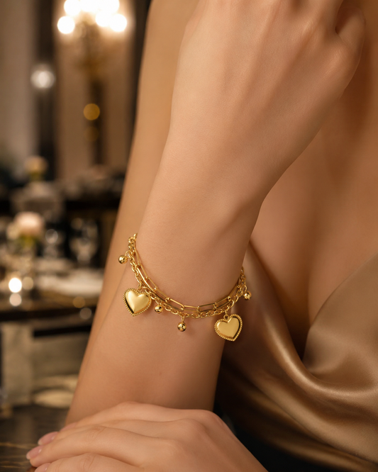 Delicate Heart Wrap Bracelet