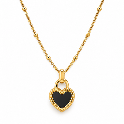 Black Heart Pendant Necklace