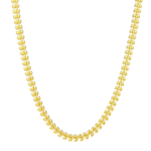 "Leaves" Necklace – 18K Golden Grace