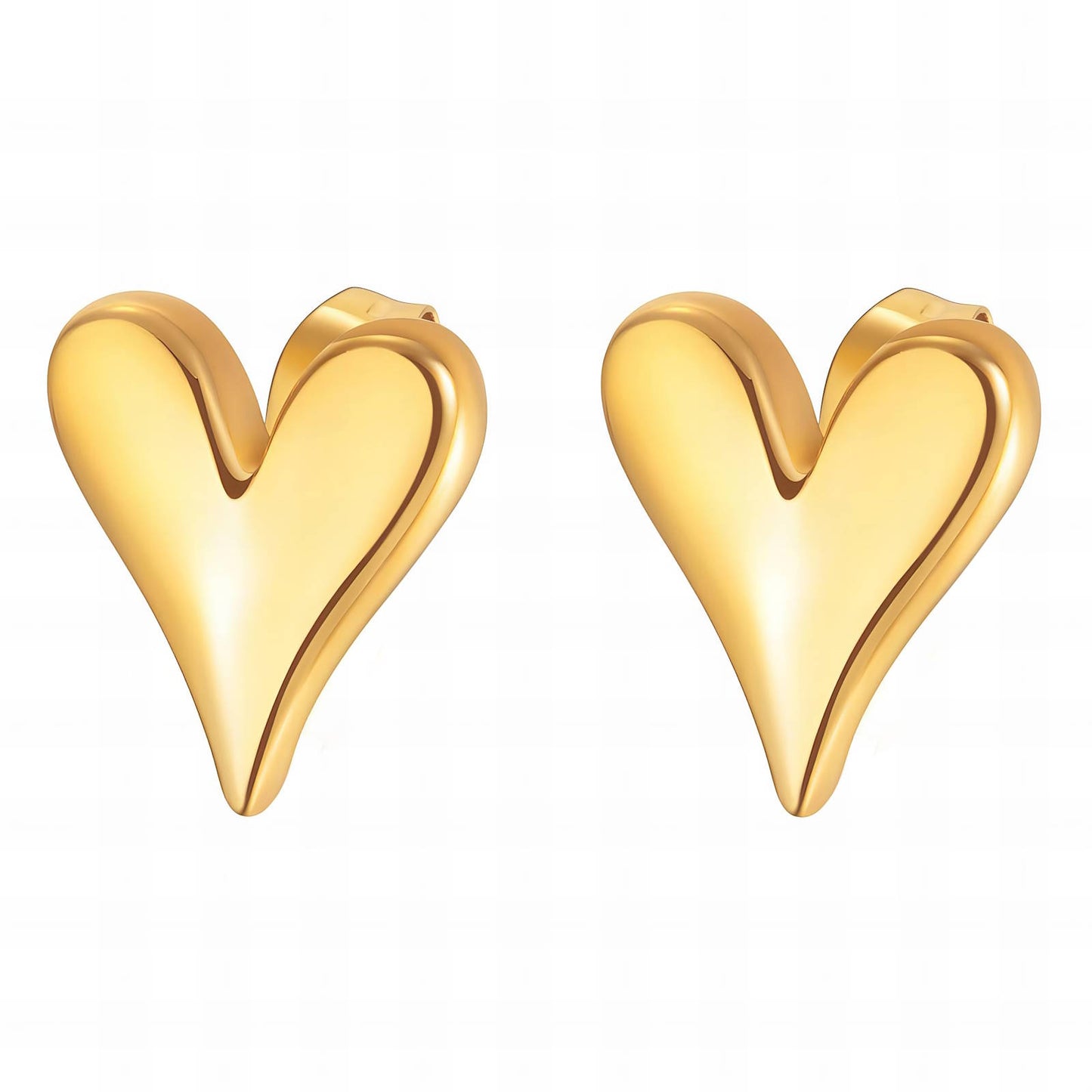 “Hearts” Earrings – 18K Gold Elegance