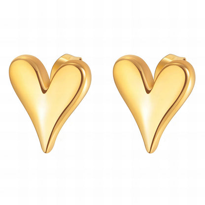 “Hearts” Earrings – 18K Gold Elegance