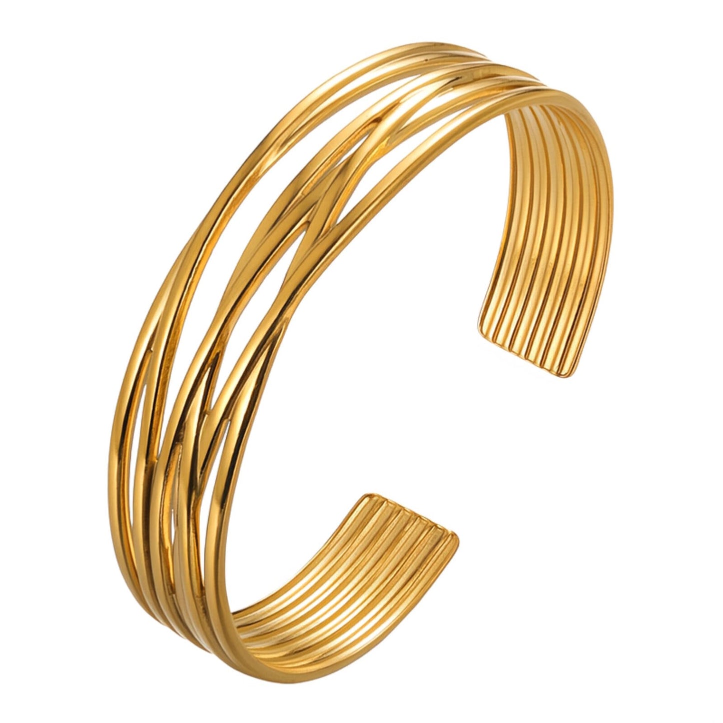 "Bangle Style" Bracelet – 18K Gold Elegance
