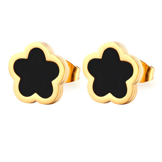 "Flowers" Earrings – 18K Gold Elegance