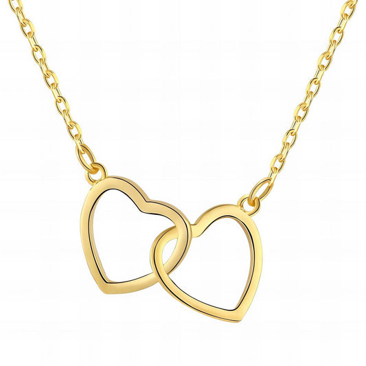 "Hearts" Necklace – 18K Gold Glow