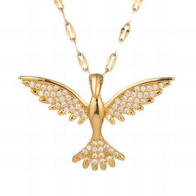 “Bird” Necklace – 18K Golden Freedom