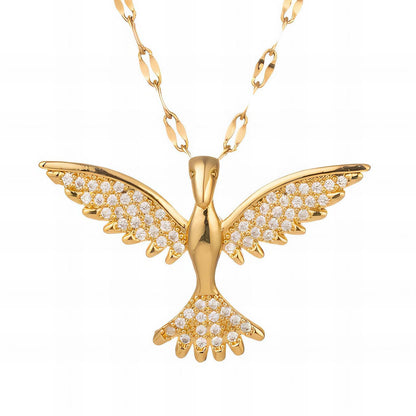 “Bird” Necklace – 18K Golden Freedom