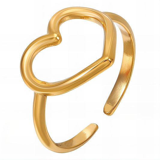 "Heart" Ring – Gold Hollow Heart