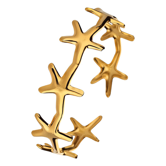"Starfishes" Bracelet – 18K Gold Elegance