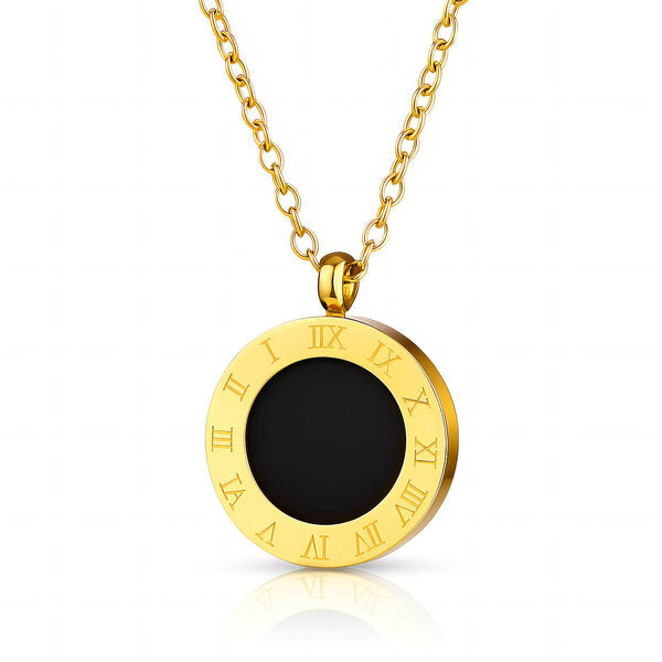 “Timeless Roman” Necklace – 18K Gold Glow