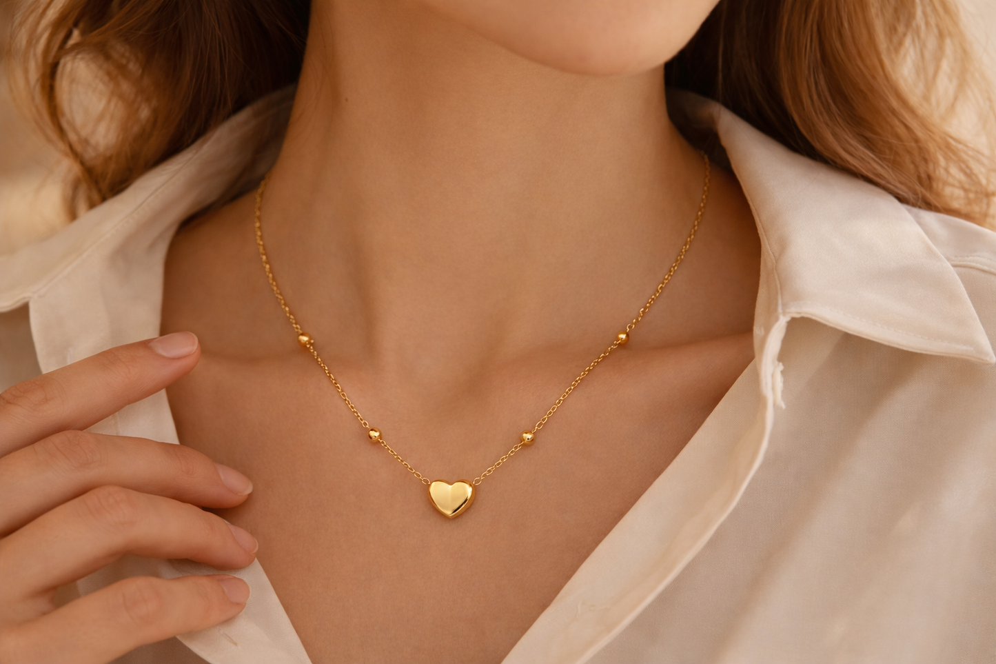 "Heart Themed Pendant" Necklace- 18K Premium Gold Plated