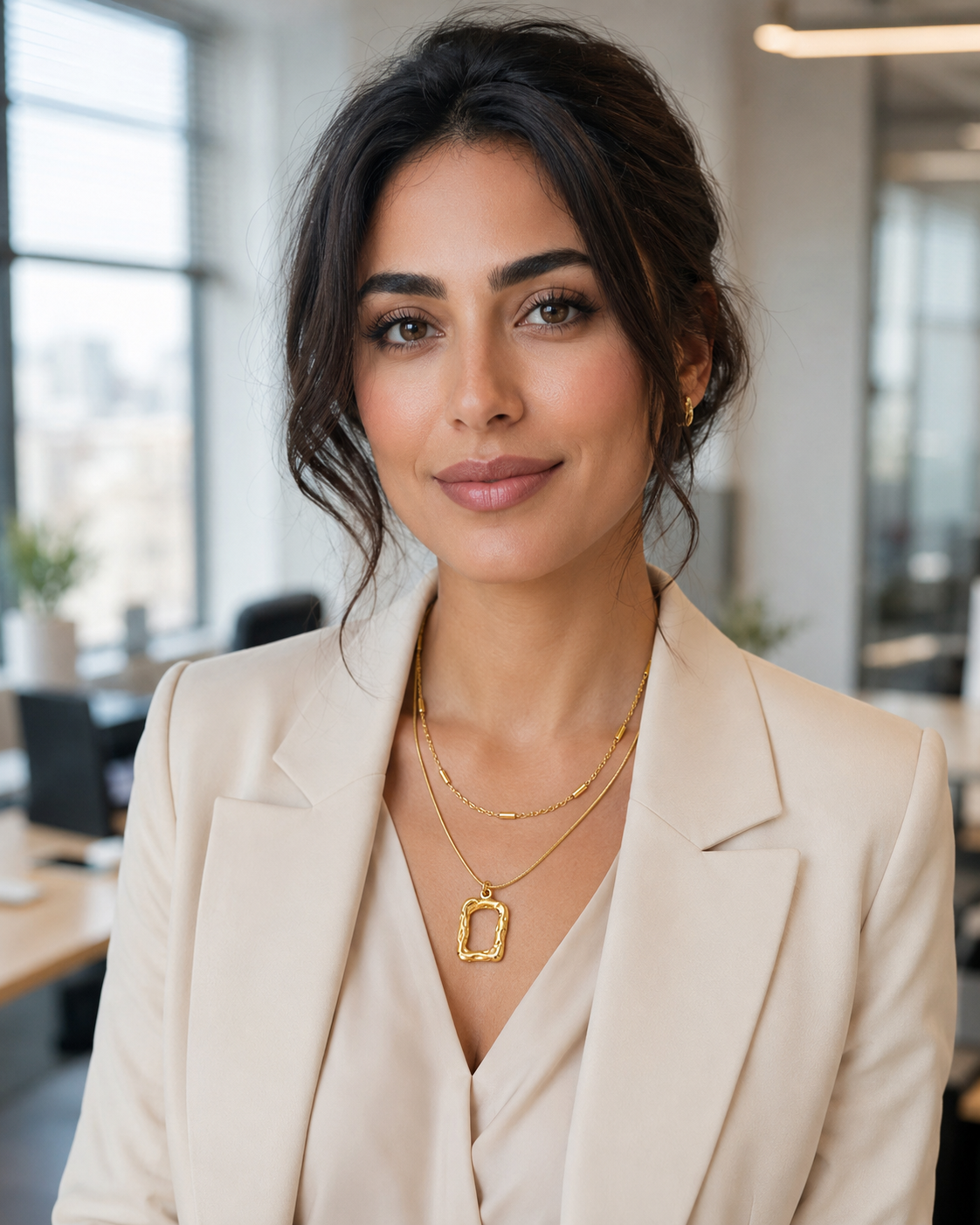 قلادة هندسية مزدوجة السلسلة من Catwalk Hub – صورة المنتج 4