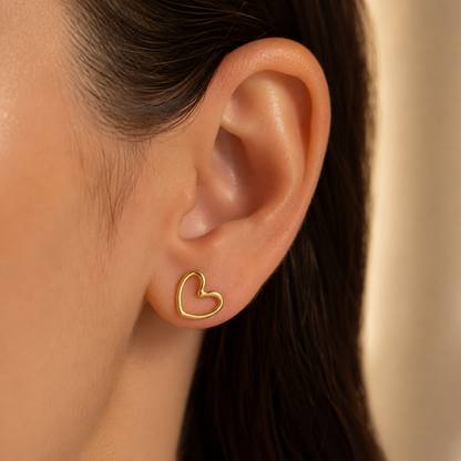 Classic Heart Stud Earrings by Catwalk Hub
