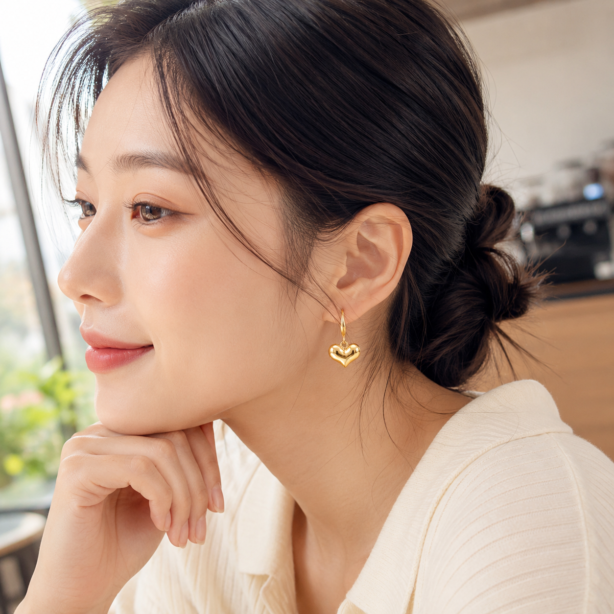 Heart Drop Earrings by Catwalk Hub – product image 2