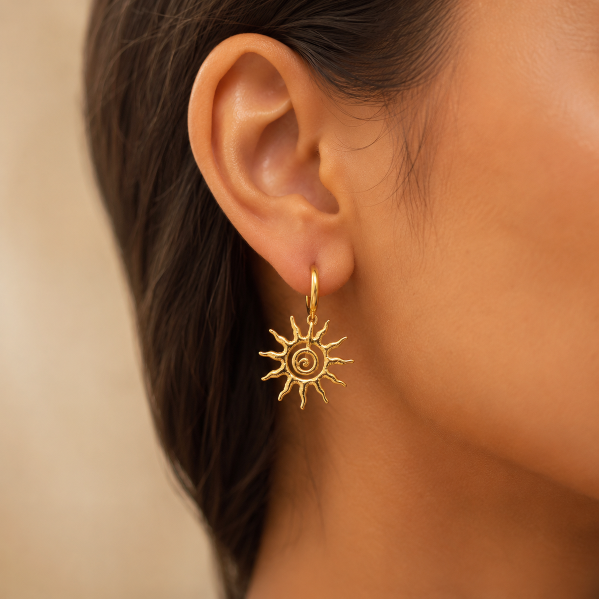 Bold Sun Stud Earrings