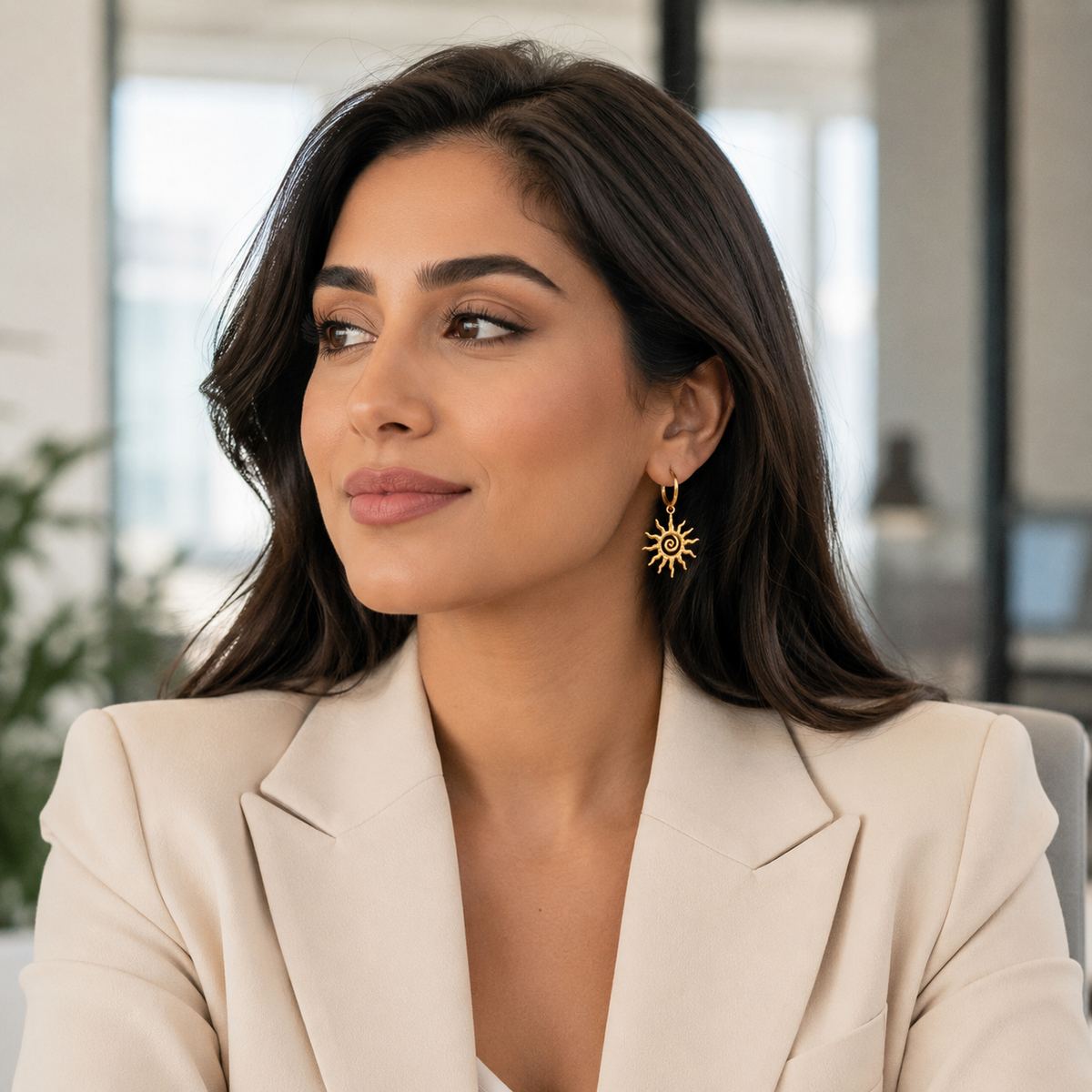 Bold Sun Stud Earrings