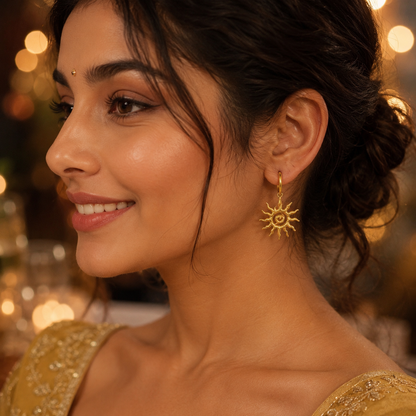 Bold Sun Stud Earrings