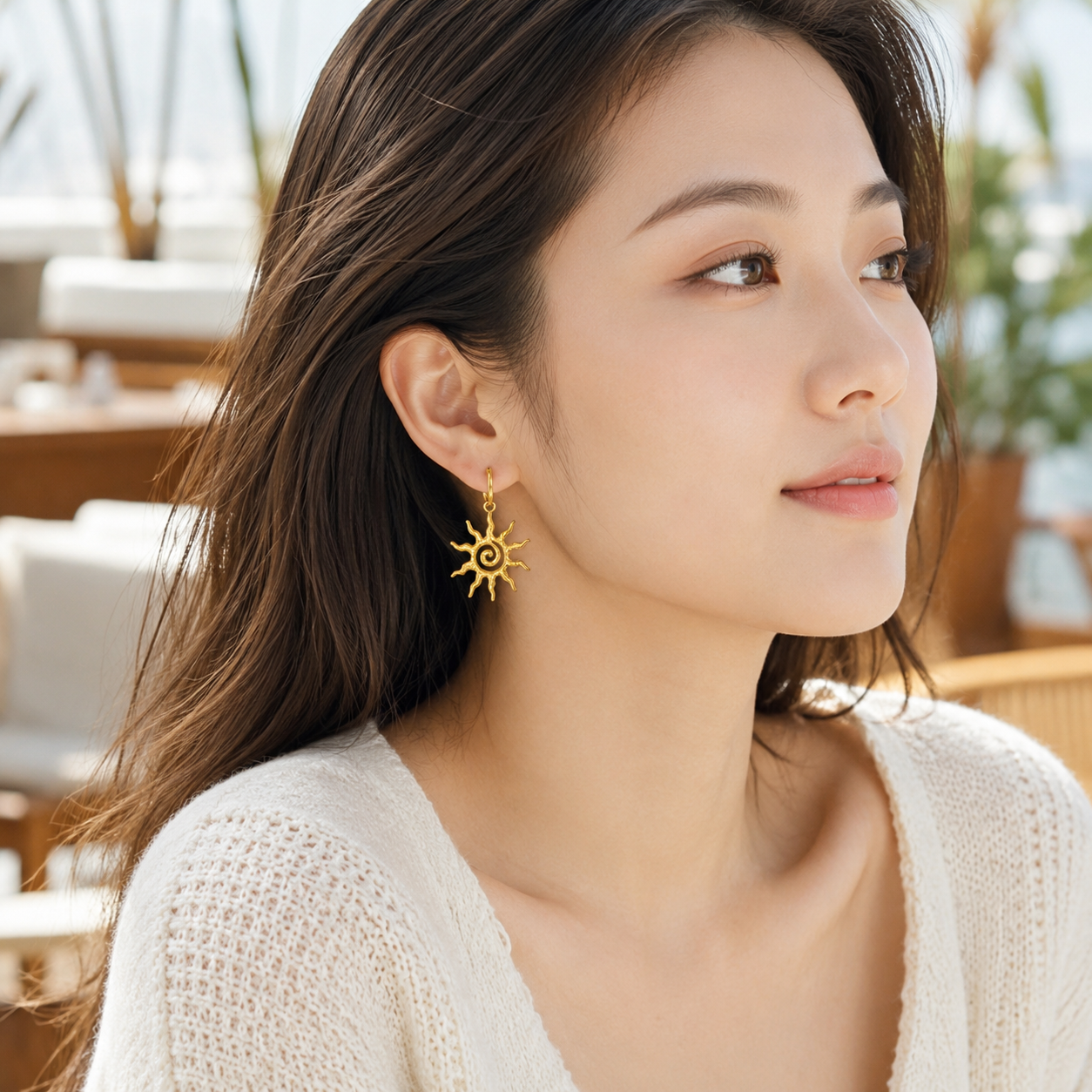 Bold Sun Stud Earrings