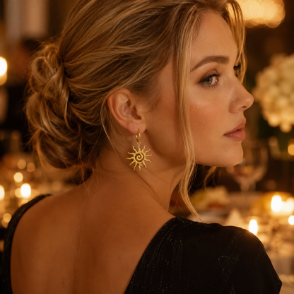 Bold Sun Stud Earrings