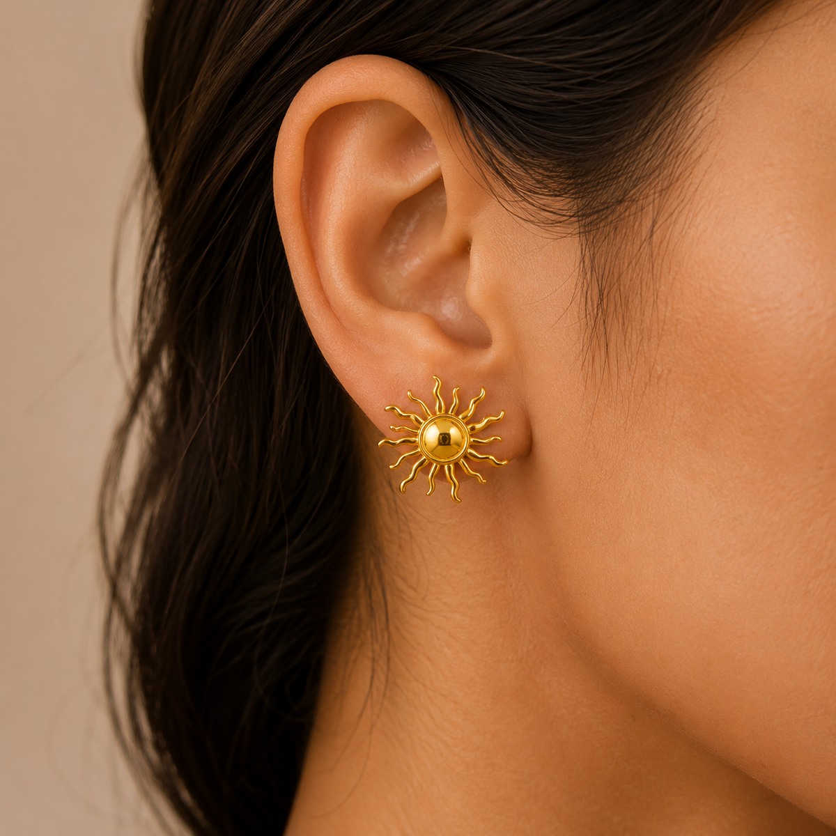 Radiant Sun Stud Earrings