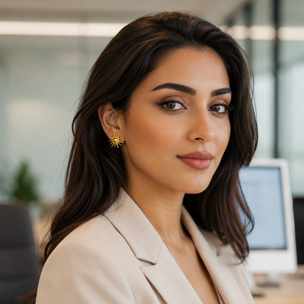 Radiant Sun Stud Earrings