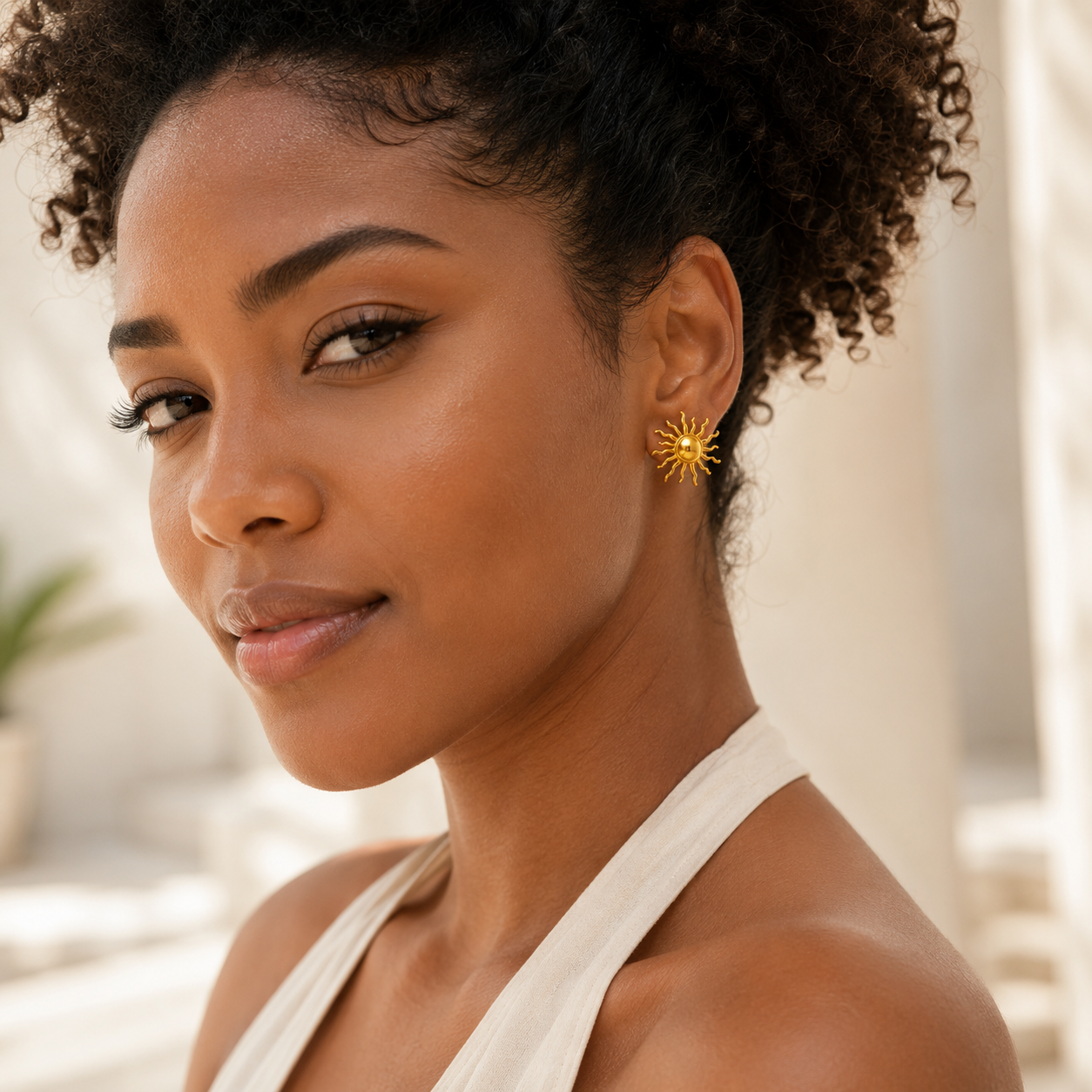 Radiant Sun Stud Earrings