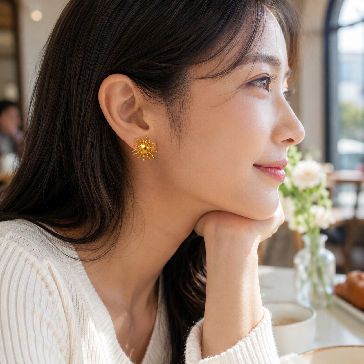 Radiant Sun Stud Earrings