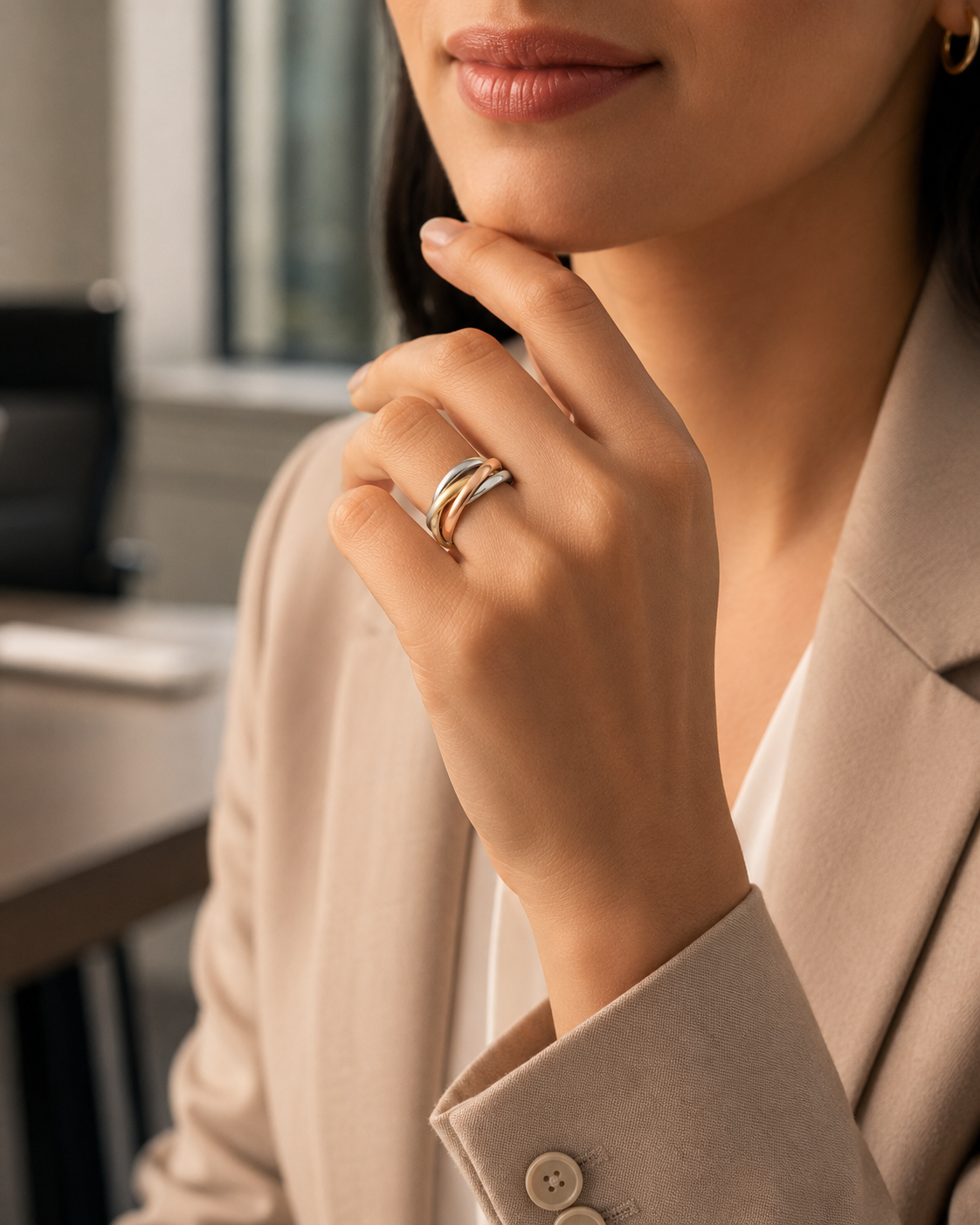 Interlocking Circle & Cross Ring
