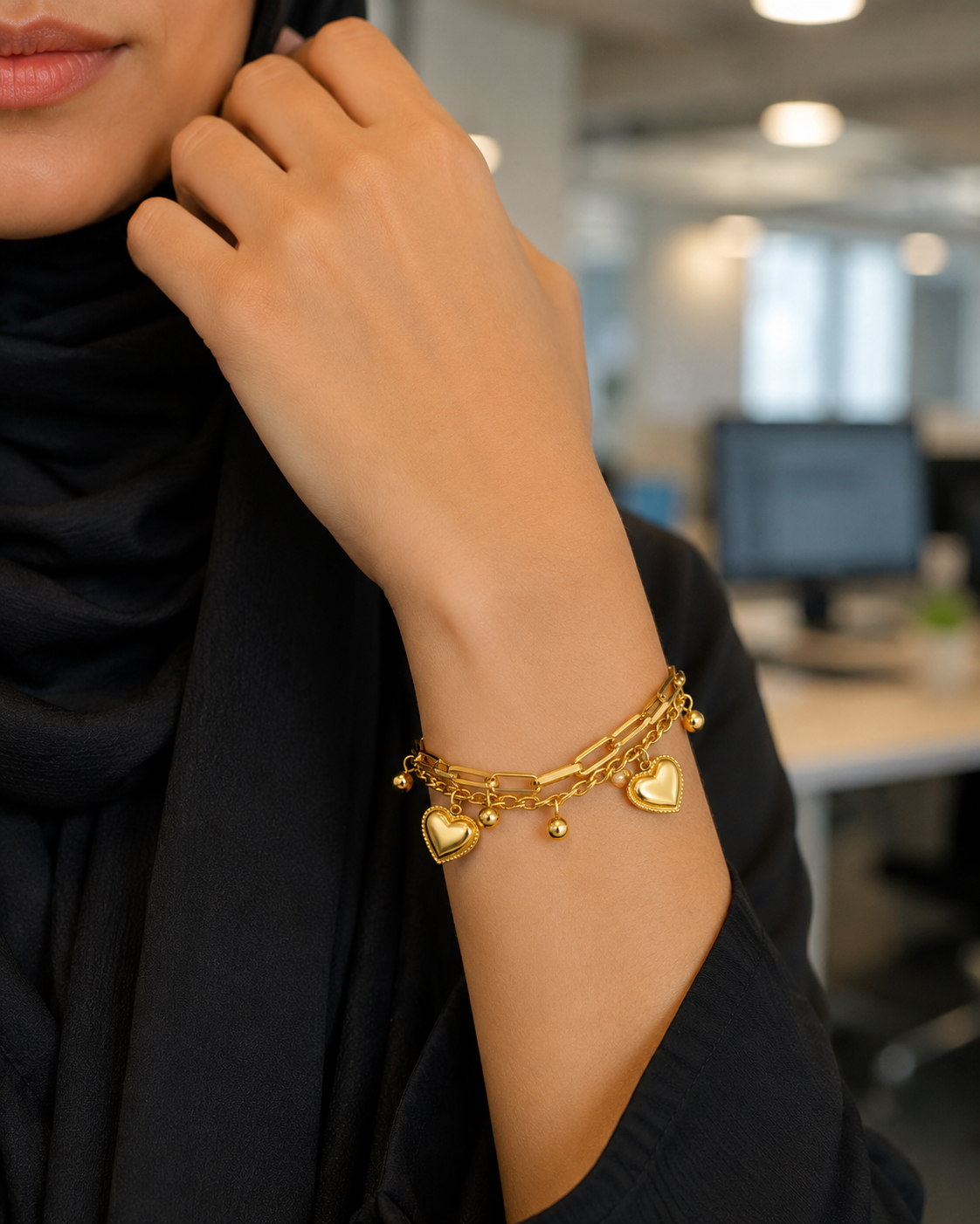 Delicate Heart Wrap Bracelet
