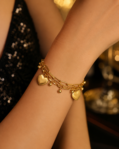 Delicate Heart Wrap Bracelet