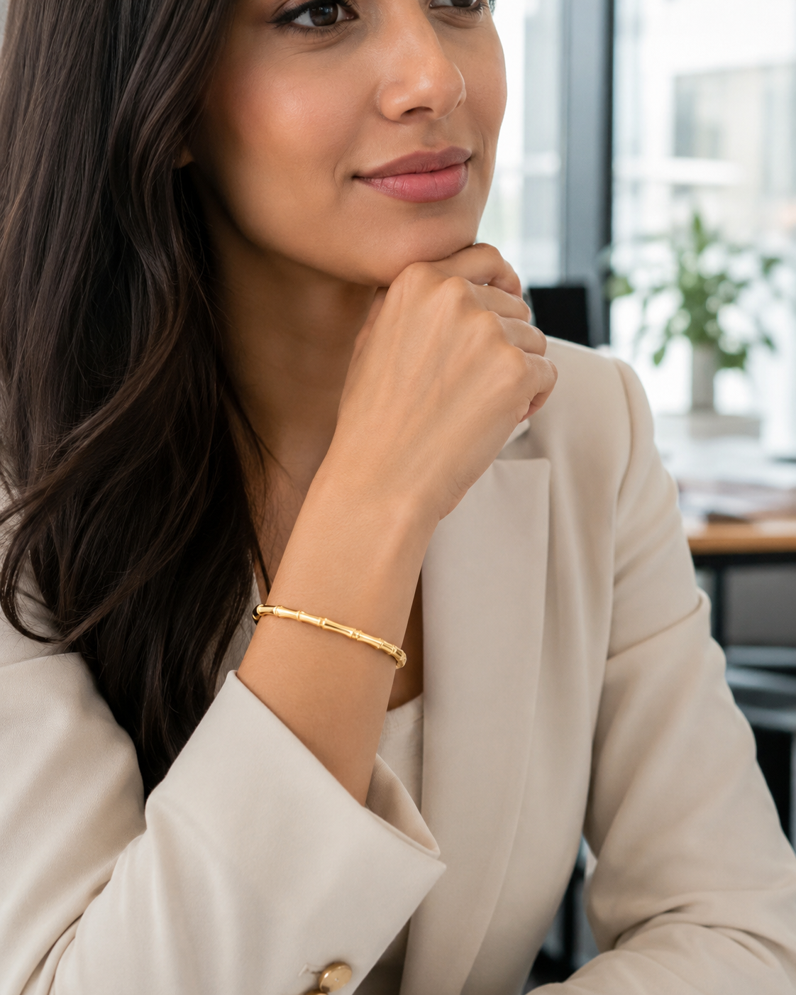 Korean-Inspired Geometric Bangle