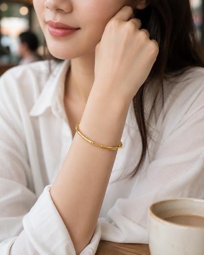 Korean-Inspired Geometric Bangle