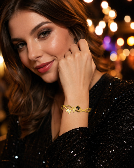 Butterfly Charm Bangle