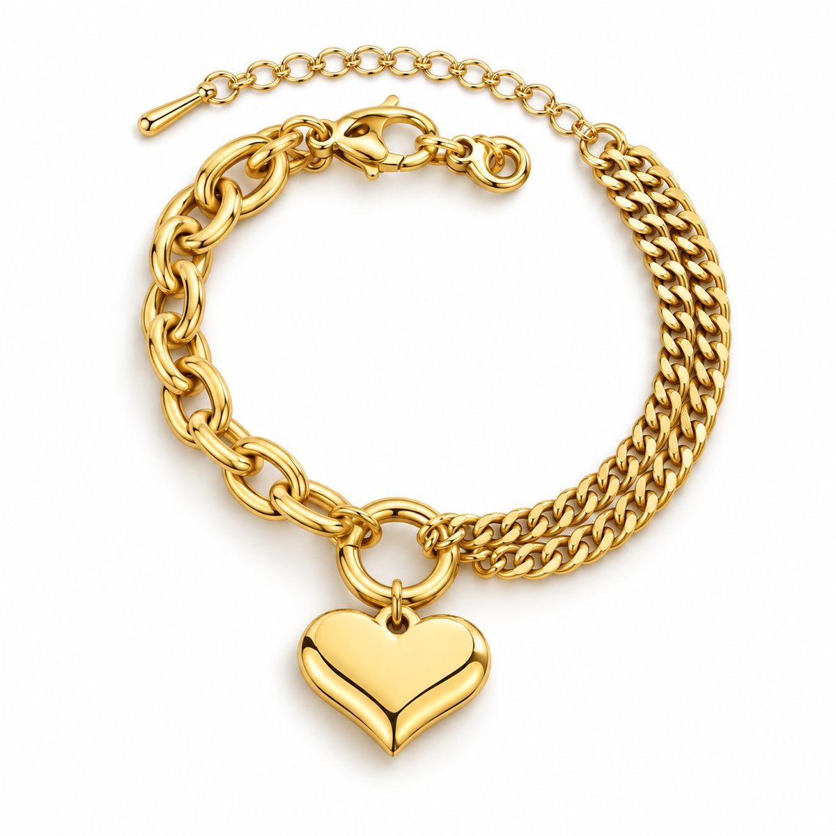 Classic Heart Link Bracelet