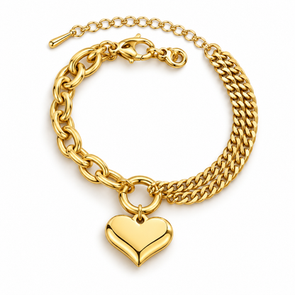 Classic Heart Link Bracelet