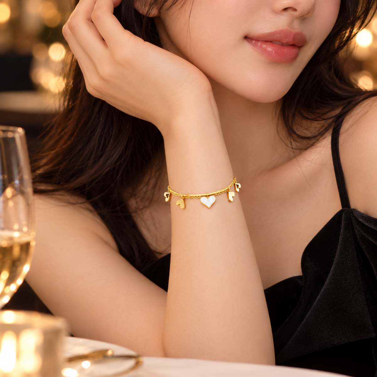 Golden Butterfly Charm Bracelet