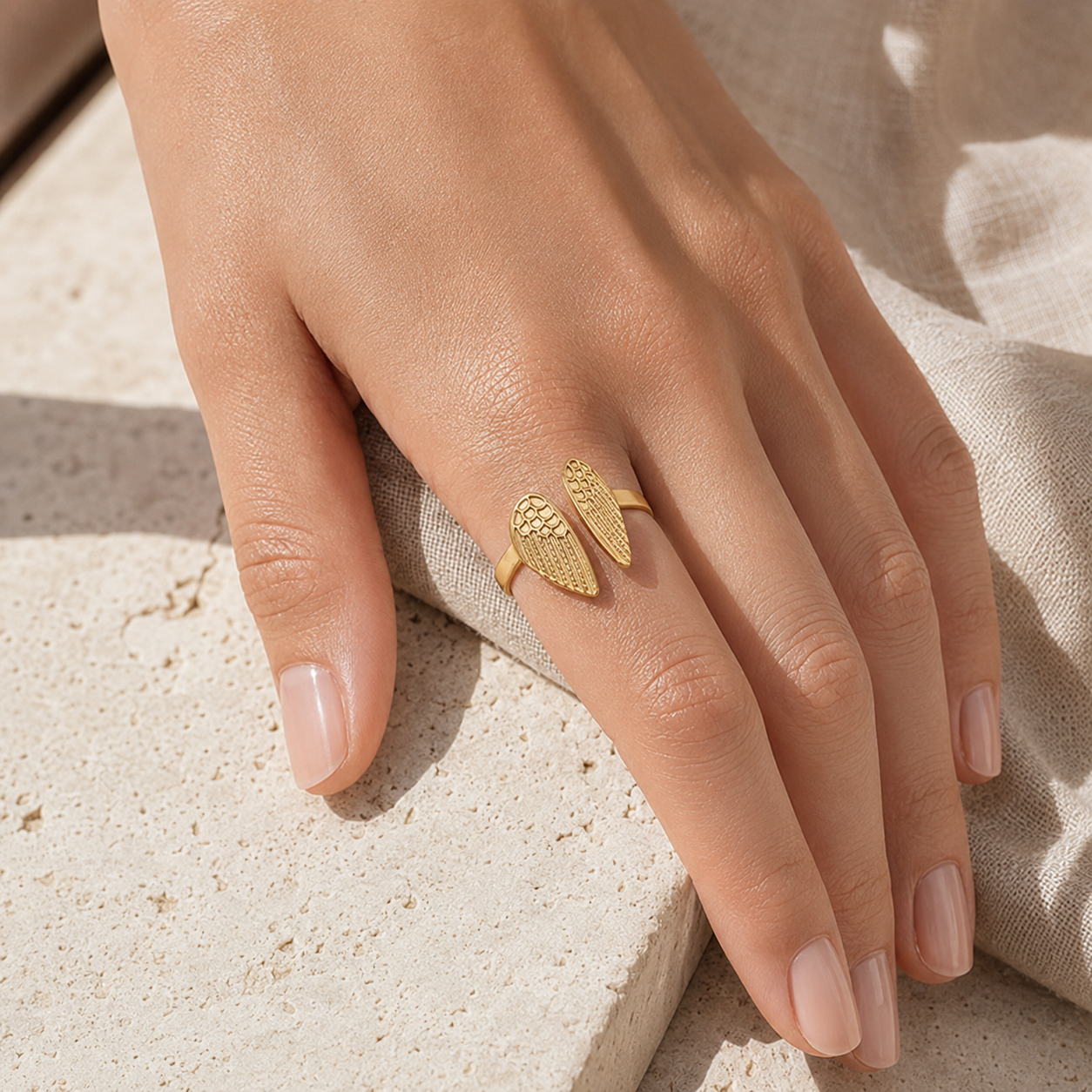 Wings of Hope Adjustable Ring