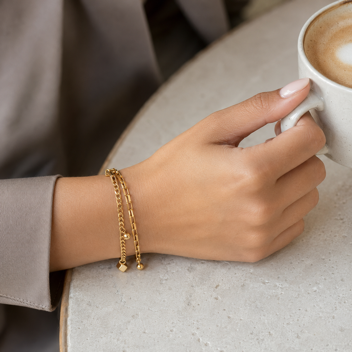 Cube Charm Wrap Bracelet