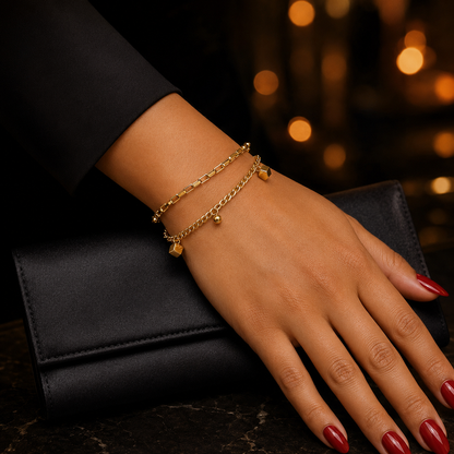 Cube Charm Wrap Bracelet