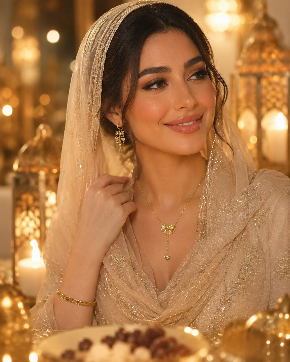 قلادة بدلاية قلب وفيونكة من Catwalk Hub – صورة المنتج 7