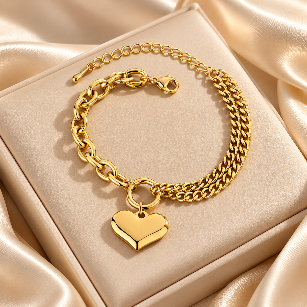 Classic Heart Link Bracelet