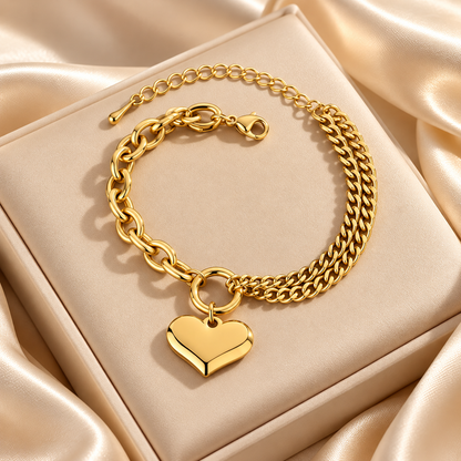 Classic Heart Link Bracelet