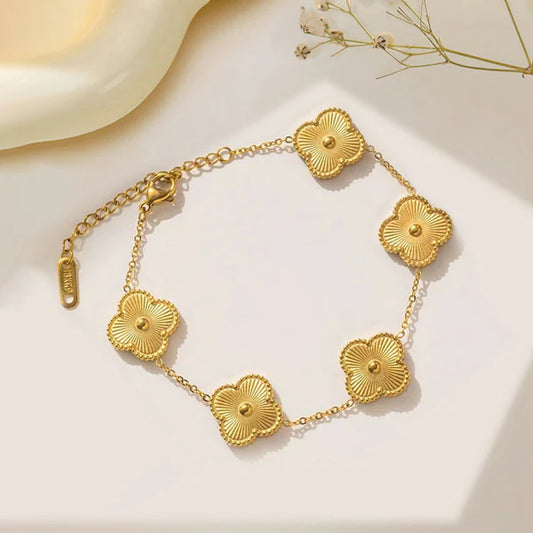 "Clover" Bracelet – 18K Premium Gold Plated