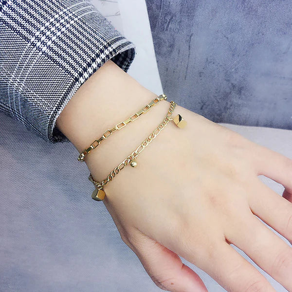 "Cube themed Wraparound" Bracelet- 18K Premium Gold Plated