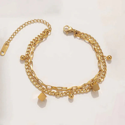 "Cube themed Wraparound" Bracelet- 18K Premium Gold Plated