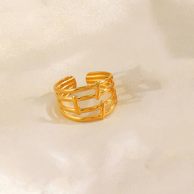 "Finger Ring" Ring- 18K Premium Gold Plated
