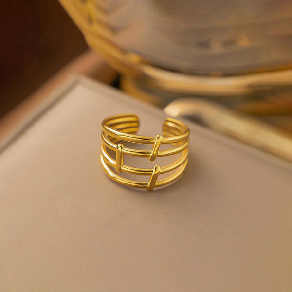 "Finger Ring" Ring- 18K Premium Gold Plated