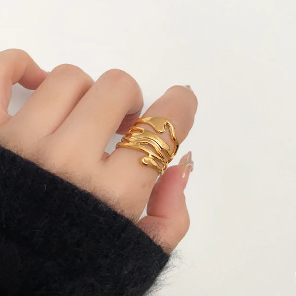 "Finger Ring" Ring- 18K Premium Gold Plated