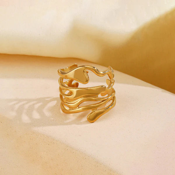 "Finger Ring" Ring- 18K Premium Gold Plated