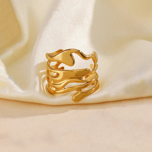 "Finger Ring" Ring- 18K Premium Gold Plated