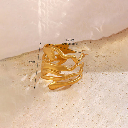 "Finger Ring" Ring- 18K Premium Gold Plated